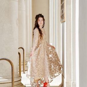 Tan Dainty Jewells high low